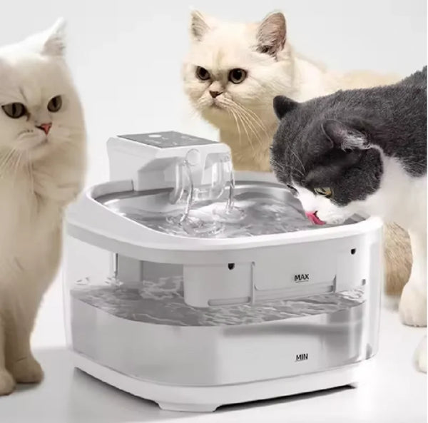 4.5L Wireless Cat Water Fountain, Pet Water Dispenser with Motion Sensor, Built-in 4500mAh Battery, Ultra Quiet Pet Water Feeder