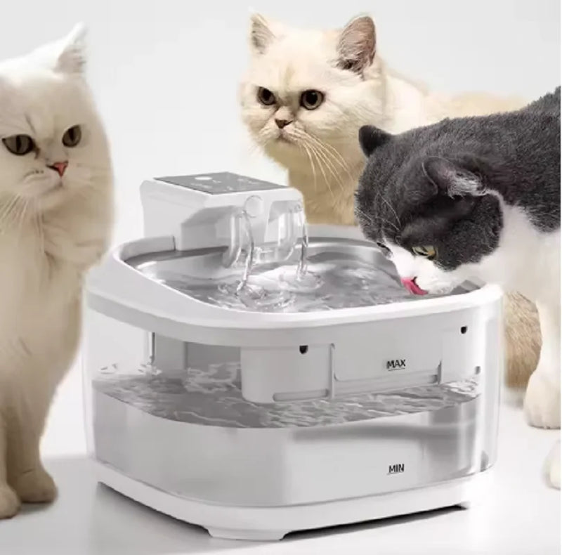 4.5L Wireless Cat Water Fountain, Pet Water Dispenser with Motion Sensor, Built-in 4500mAh Battery, Ultra Quiet Pet Water Feeder