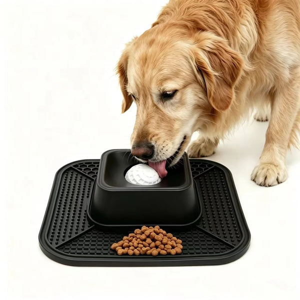 Slow feeder for cats and dogs with non-slip mat licking bowl slow feeding bowl stain-resistant pet supplies pet feeder