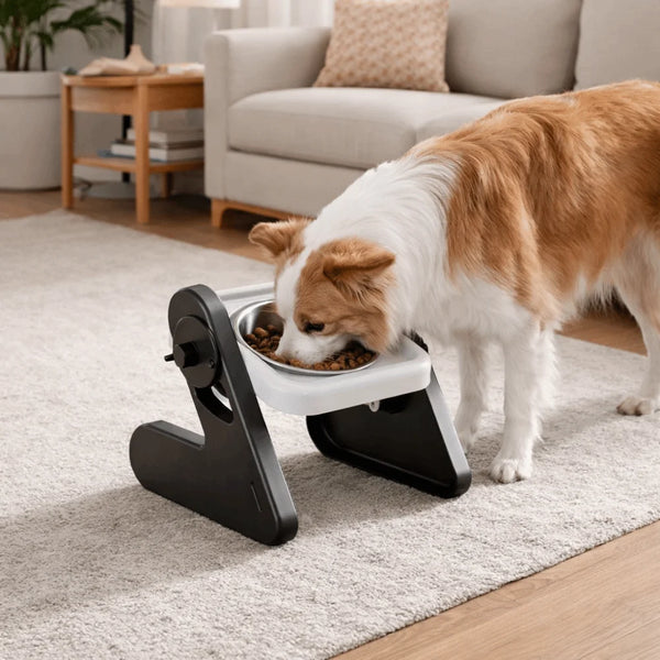 Stainless Steel Elevated Pet Bowl Non-Slip Adjustable Height Raised Dog Bowl Anti-flip with Stand Dog Feeding Bowl Water Bowl